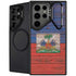 Haiti Flag Dark Wood Galaxy Cases